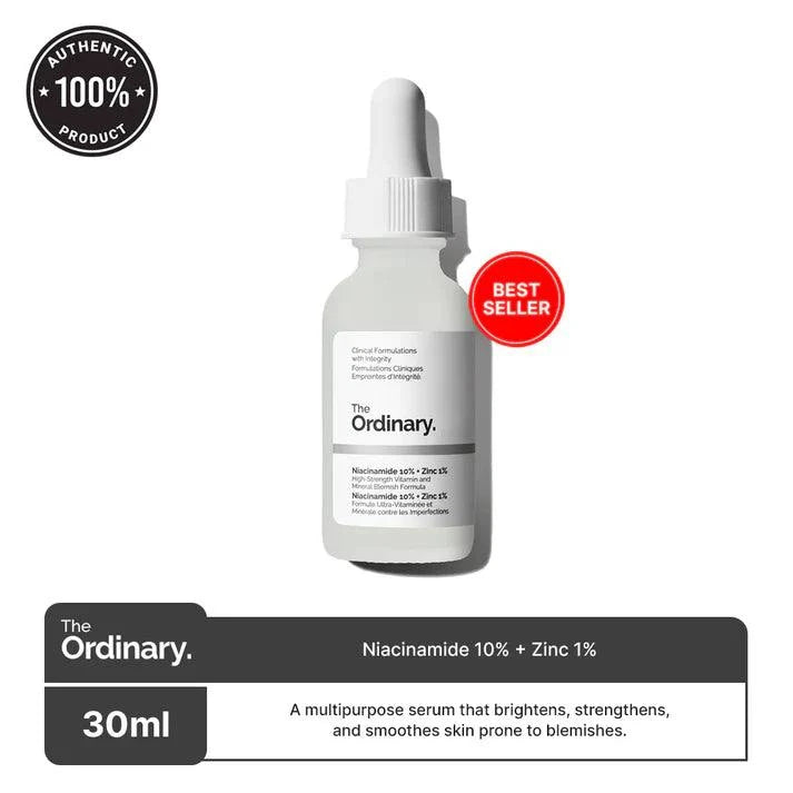 Control Oil and Acne: Ordinary Niacinamide 10% + Zinc 1% Serum