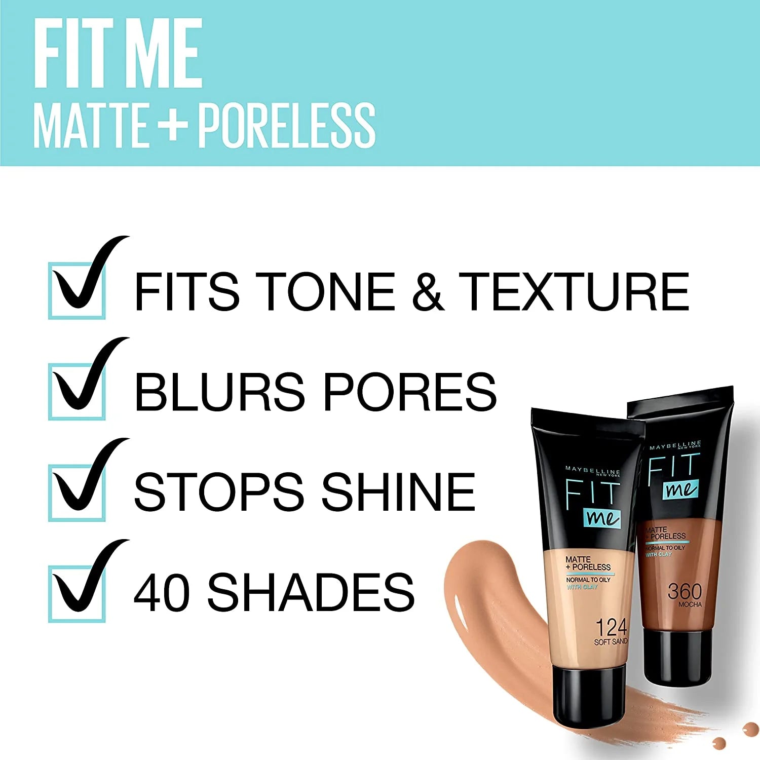 Maybelline Fit Me Matte + Poreless Foundation in 102 Fair Ivory