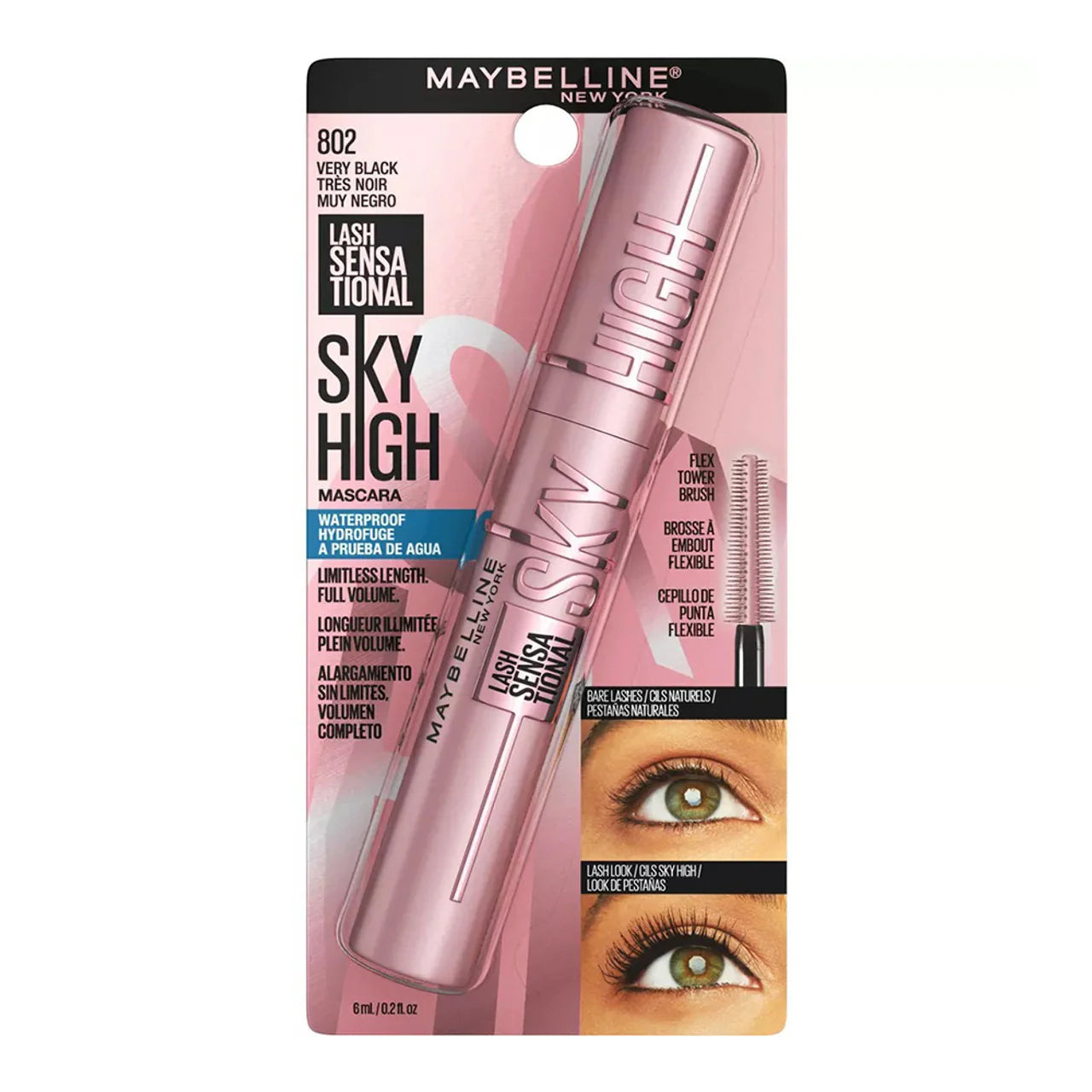 Maybelline Lash Sensational Sky High Mascara Waterproof - 802 Very Black