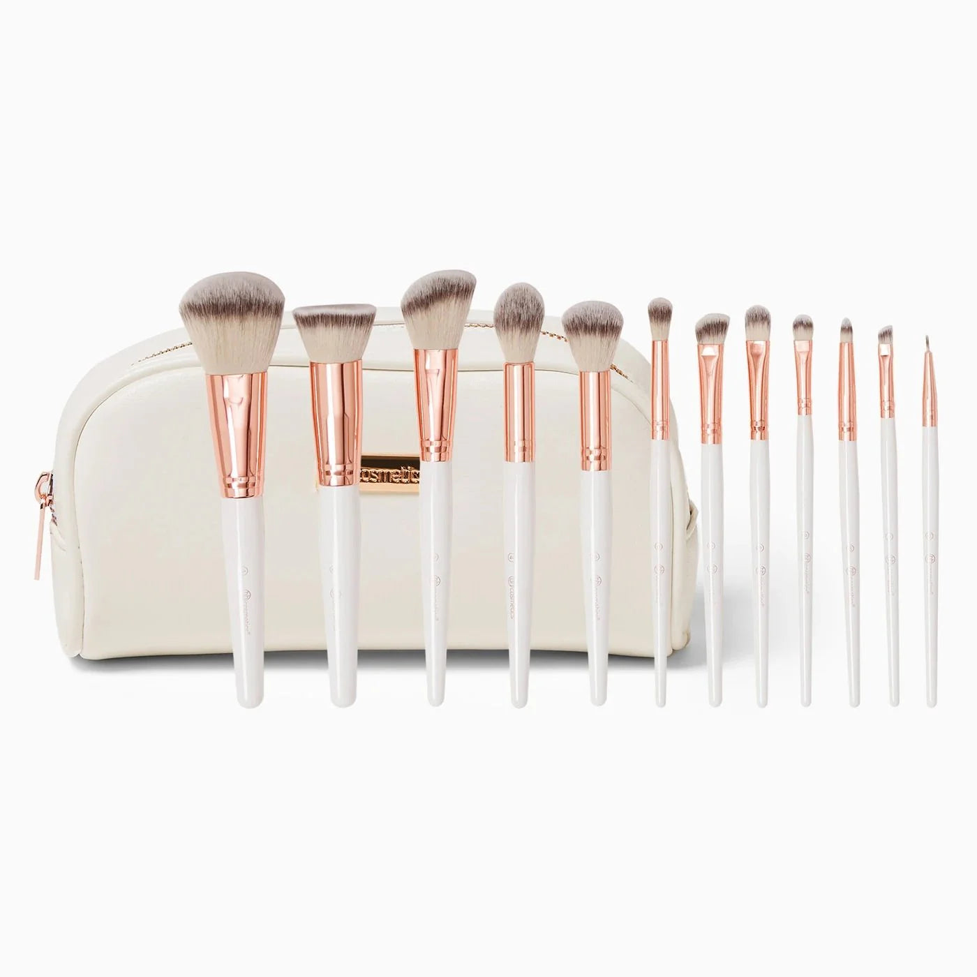 BH Cosmetics Rose Romance 12 Piece Brush Set With Bag