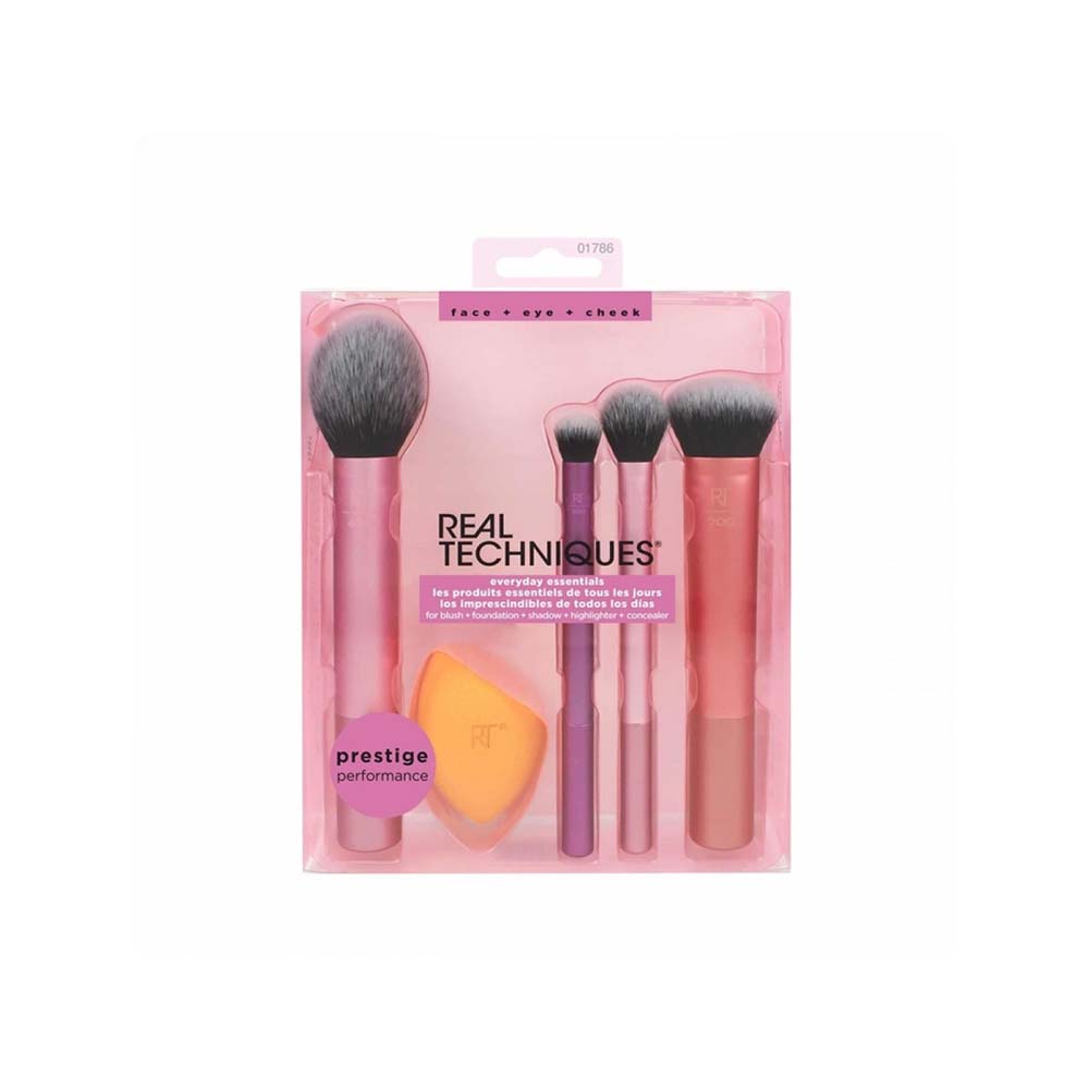 Real Techniques Everyday Essentials Makeup Brush Complete Face Set