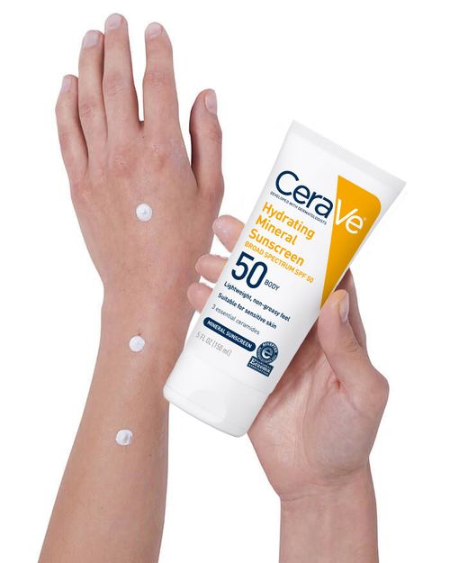 CeraVe Hydrating Mineral Sunscreen Body Lotion SPF 50 - 150 ml