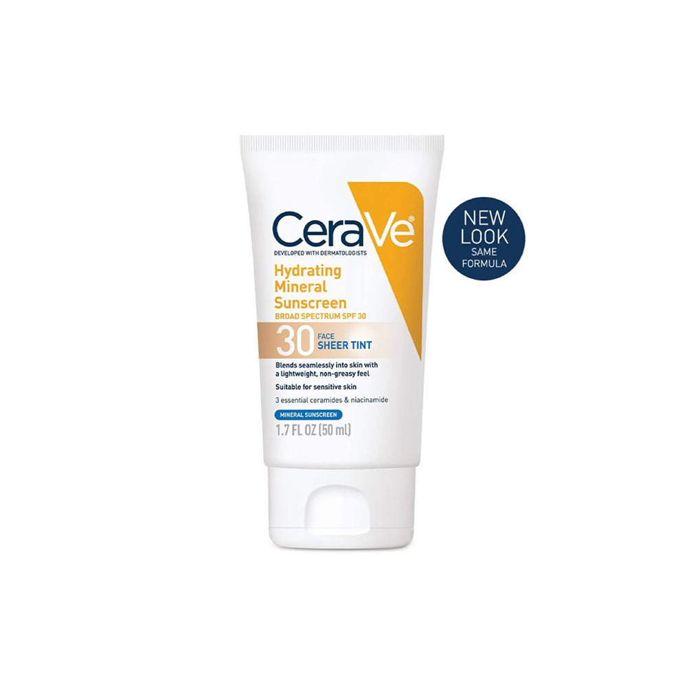 CeraVe Hydrating Mineral Sunscreen Face Sheer Tint SPF 30 - 50ml