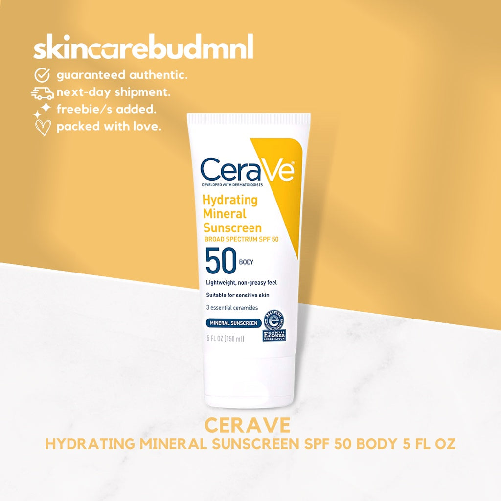 CeraVe Hydrating Mineral Sunscreen Body Lotion SPF 50 - 150 ml