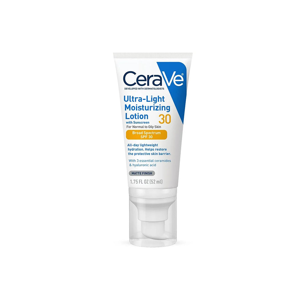 CeraVe Ultra-Light Face Moisturizer with Sunscreen SPF 30 for Normal to Oily Skin - 50ml